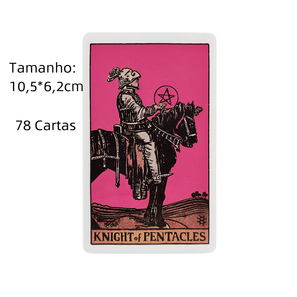 Baralho de Tarô Rosa Rider – Versão para Iniciantes (Edição em Inglês, Estilo Oracle)