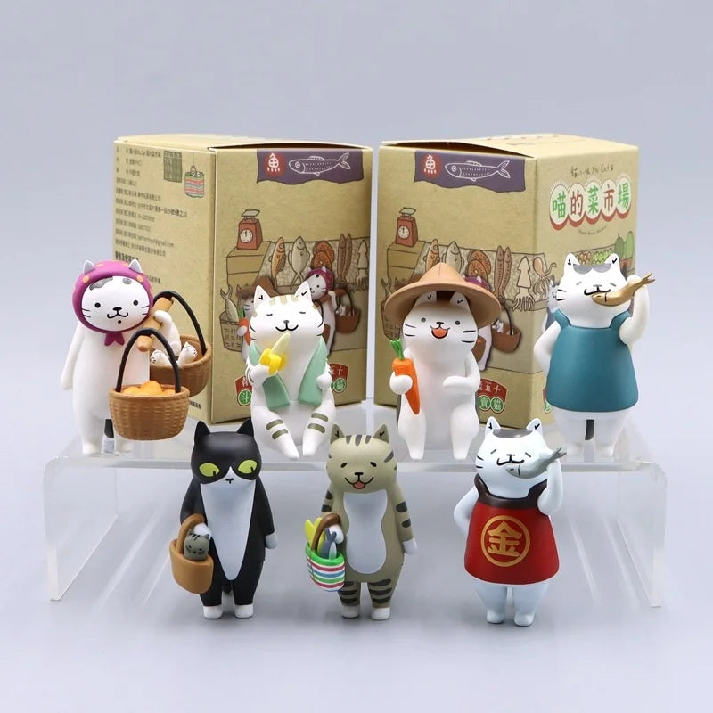 Caixa Surpresa Ms. Cat – Mini Figuras de Gatinhos do Mercado Meow (Colecionável Decorativo)