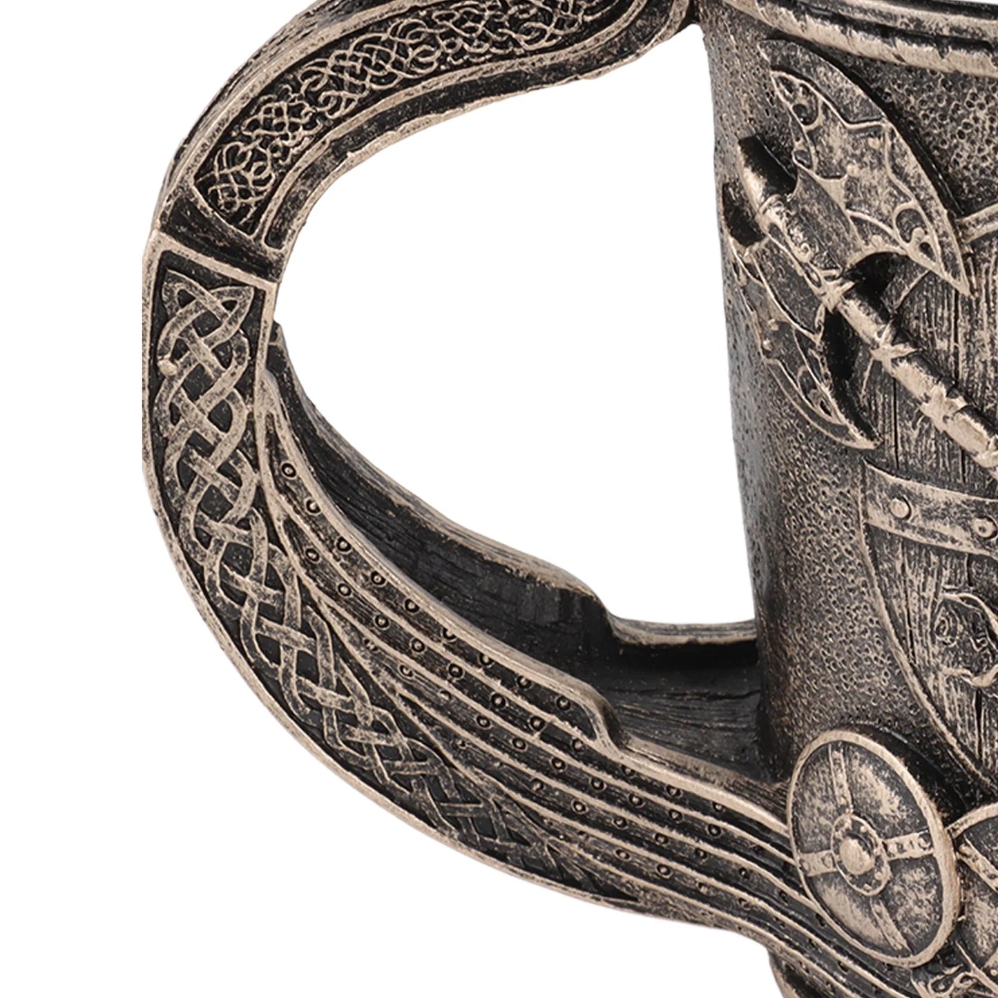 Caneca Viking de Aço Inoxidável – Esculpida em 3D com Guerreiro Nórdico