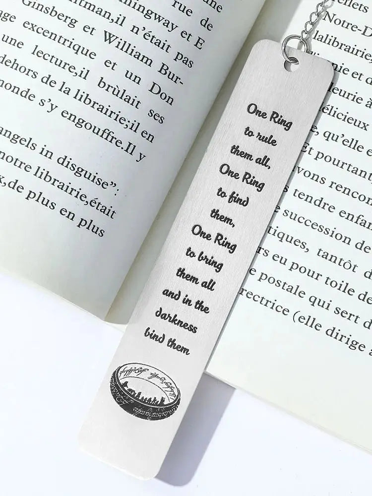 Marcador de Livro Fantasia Épica com Pingente – O Senhor dos Anéis, Um Anel