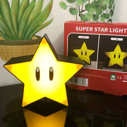 Luminária LED Super Estrela (Carregamento USB com Som e Luz Decorativa)
