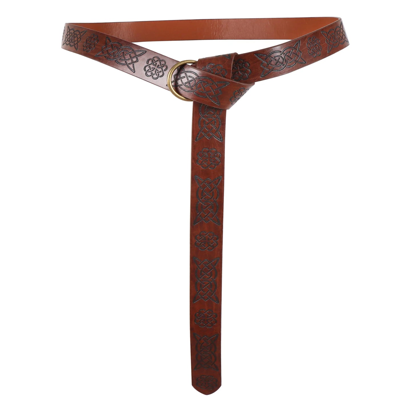 Conjunto Medieval Masculino – 5 Peças de Cinto, Braceletes e Bolsa em Couro Sintético