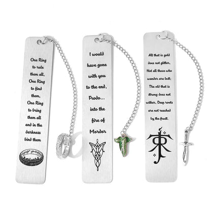 Marcador de Livro Fantasia Épica com Pingente – O Senhor dos Anéis, Um Anel