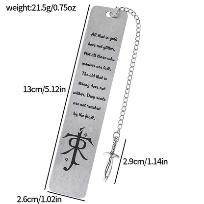 Marcador de Livro Fantasia Épica com Pingente – O Senhor dos Anéis, Um Anel