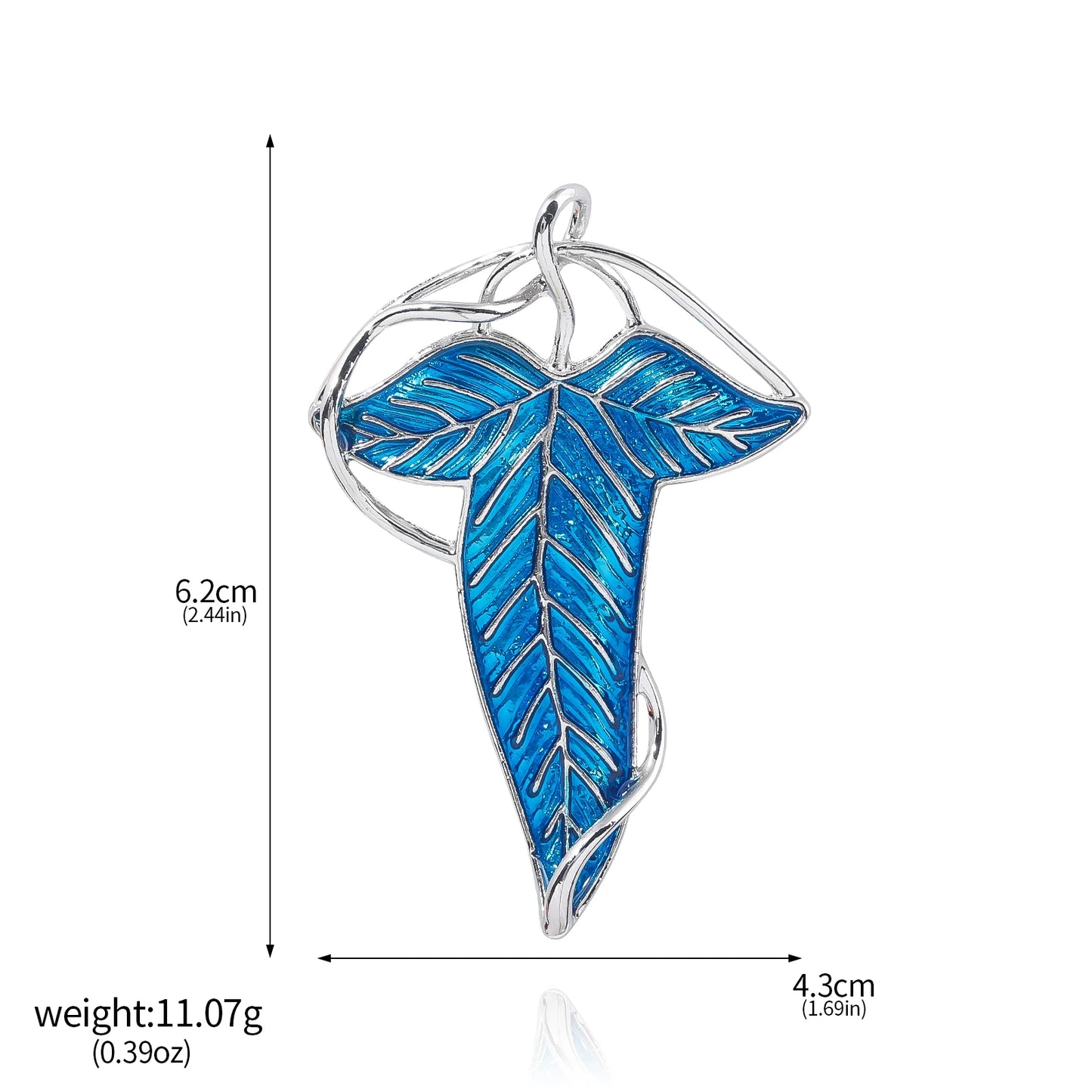 Broche Folhas Verdes de Lórien – O Senhor dos Anéis (Elfico, Colecionável em Metal)