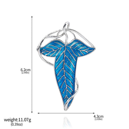 Broche Folhas Verdes de Lórien – O Senhor dos Anéis (Elfico, Colecionável em Metal)