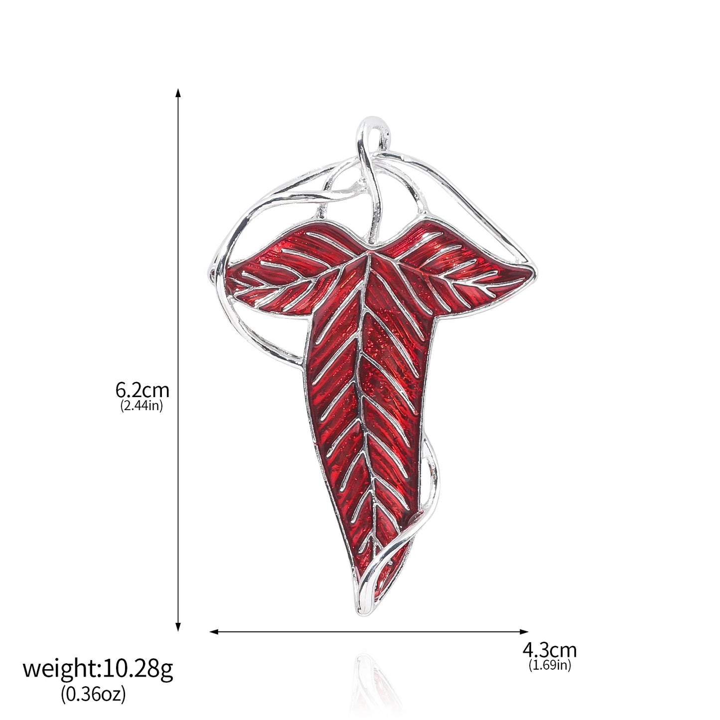 Broche Folhas Verdes de Lórien – O Senhor dos Anéis (Elfico, Colecionável em Metal)