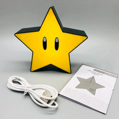 Luminária LED Super Estrela (Carregamento USB com Som e Luz Decorativa)